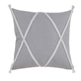 thumbnail image 2 of Laddha Home Designs Handwoven Braided Diamond Throw Pillow Cover - 20" - Gray and White, 2 of 8
