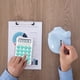 thumbnail image 1 of Calculadora de escritorio de 8 dígitos con botones grandes de caramelo | Diseño transparente y atractivo para estudiantes y la escuela | Mini calculadora portátil para oficina y hogar, 1 of 8