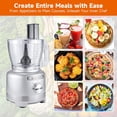 thumbnail image 4 of Homtone 16-Cup 600W Food Processor with 9 Functions 3 Speeds 7 Blades for Chopping Slicing and More, 4 of 9