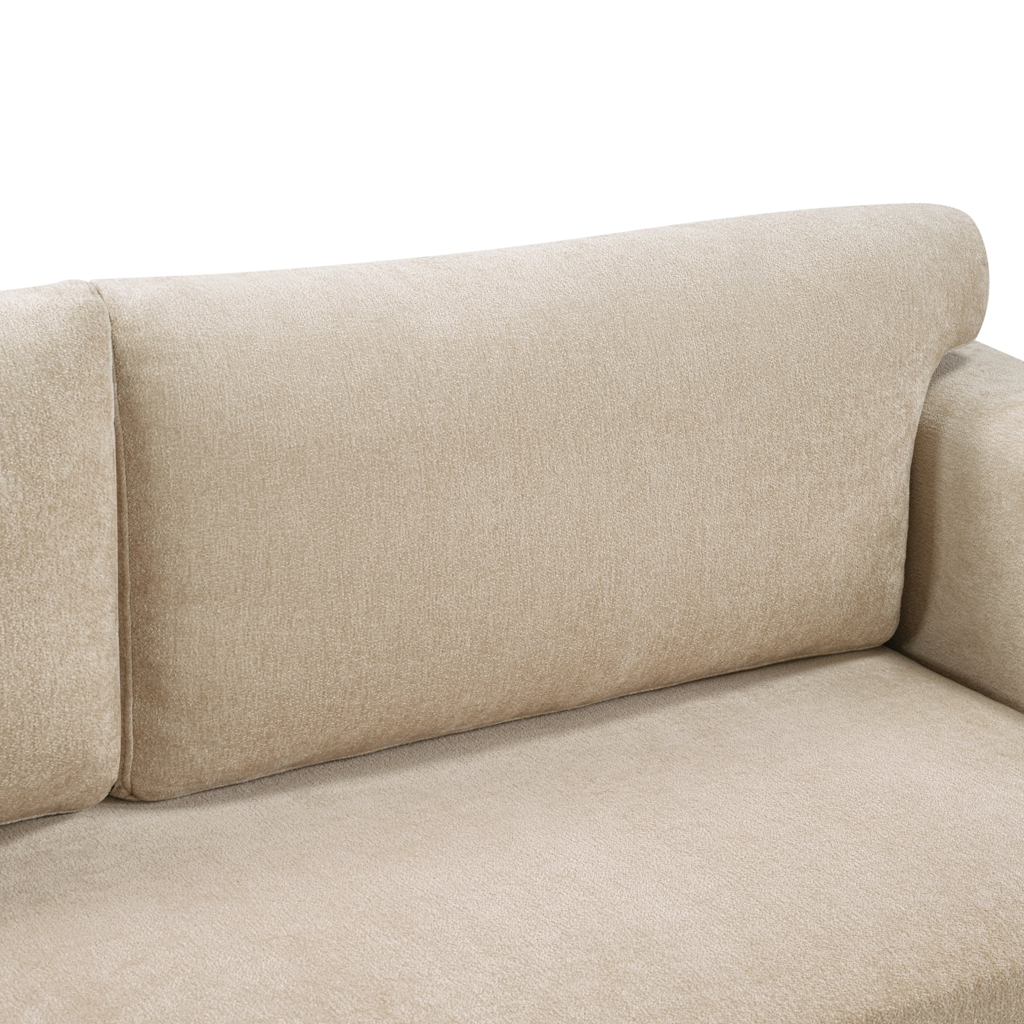 Leumius 79.1" 3-Seater Upholstered Couch, Accent Sofa with Square Arms for Living Room, Apartment and Small Space, Oatmeal