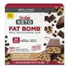SlimFast Keto Fat Bomb Meal Replacement Bar, Chocolate Chip Cookie Dough, 5 Count