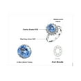 thumbnail image 3 of Jewelrypalace Natural Gemstones Blue Topaz Birthstone Halo Solitaire Engagement Rings For Women 925 Sterling Silver Ring Princess Diana William Kate Middleton Size 7, 3 of 8