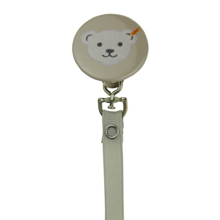 Teddy Bear Face Pacifier Clip