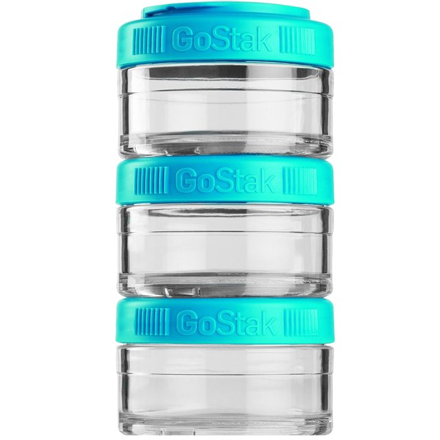 Blender Bottle GoStak 60cc 3Pak Twist n' Lock Storage Jars Aqua
