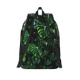 thumbnail image 2 of Lsque Lush Foliage Green Plant Pattern Canvas Daypack, Durable Backpack, High-quality Versatile Backpack,Vintage Compact Backpack-Medium, 2 of 6