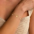 thumbnail image 6 of Stunning Heart Bracelets for Women | 14K Gold Plated, Waterproof | Zircon Gemstone Layered B | Eye-Catching Jewelry, 6 of 7