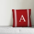 thumbnail image 2 of Creative Products Red Farmhouse Stripes Monogram 18x18 Spun Poly Pillow, 2 of 2