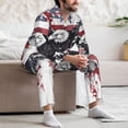 thumbnail image 7 of Fotbe American Flag Eagle Art Pattern Long Sleeve Pajama Set for Men,Sleepwear Set,2-piece Loungewear Set,Soft PJs Comfy Nightwear with Pockets-Large, 7 of 7