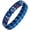 Midnight Blue, variant on Bracelets for Men, Titanium Steel Bracelet with Double Rows Effective 4 Elements Stones