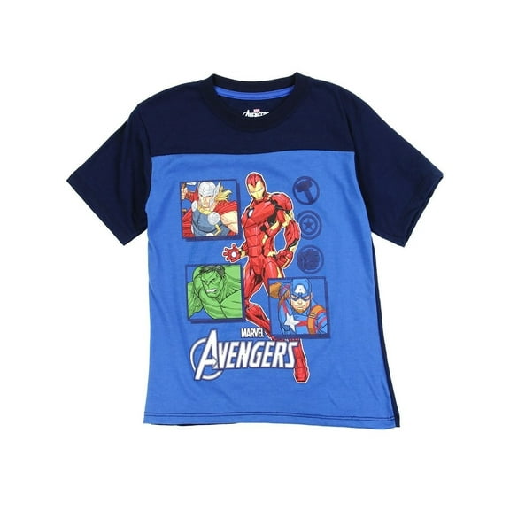 Marvel Avengers Boys' Blue Colorblock T-Shirt (Little Boys)