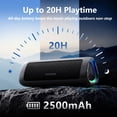 thumbnail image 4 of Bluetooth Speaker, Portable Speakers Bluetooth Wireless with Lights IPX5 Waterproof, 10W Loud Sound, 20H Playtime, Outdoor Speakers for Home/Party/Beach/Travel, Gifts, 4 of 8