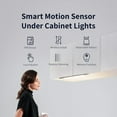 thumbnail image 3 of Luz LED recargable por USB para debajo del gabinete de cocina, 2500 mAh, 40 cm, lámpara de armario regulable, sensor de movimiento, barra LED, luz con sensor PIR con batería recargable inalámbrica, 3 of 5