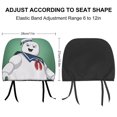 thumbnail image 2 of Stay_Puft Ghostbusters Car Headrest Cover 2 Pcs Vehicles Seat Pillow Cover Protector Accessories Decor Auto Front/Rear Seats Head Rest Cover 2 Pcs Universal Fit Most Cars Sedan SUV Van, 2 of 7