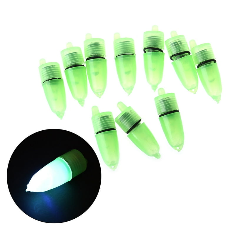 10PCS LED NIGHT Fishing Bite Bait Alarm 2 Bells Light Tip Clip Rod