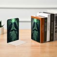thumbnail image 6 of Wobogo The Midnight Crow Acrylic Bookends Clear L-Shaped Book Holder with Non-Slip Pads for Books Files Magazines CD DVD 5.4×4.1×8.1in, 6 of 6