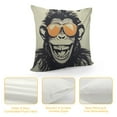 thumbnail image 4 of COMIO  Throw Pillow Covers Funny Monkey Wear Sunglasses Cushion Covers Gorilla Art Chimp Cool Hip-Hop Cartoon Black Home Decorative Throw Pillowcases for Patio Sofa Couch, 4 of 5