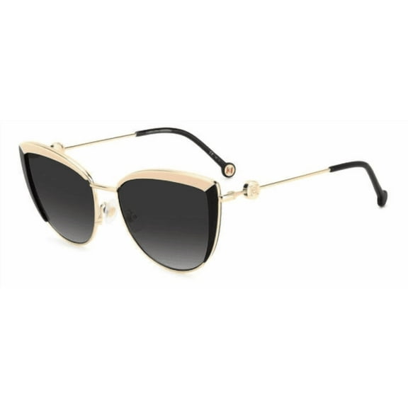 Carolina Herrera HER 0112/S KDX-9O A 58 Women's Sunglasses - Black Frame, Dark Grey Gradient Lenses