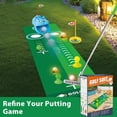 thumbnail image 4 of Pro-Grade Automatic Ball Return Putting Mat Set, Indoor/Outdoor Practice Kit 3 Steel Putters, Alignment with, 4 of 4