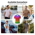 thumbnail image 5 of Logiee Rainbow Glitter Print Mens Polo Shirts,Mens Golf Polo Shirts,Short Sleeve Casual Polo Shirts for Men,Summer Fashion Beach Shirts-4X-Large, 5 of 6