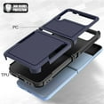thumbnail image 3 of SaniMore for Samsung Galaxy Z Flip 4 Ultra-Thin Two-Layers Protection Case, Rugged PC Back & Flexible TPU Military Grade Shockproof Heavy Duty Protective Case for Samsung Z Flip 4, Darkblue, 3 of 6