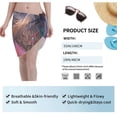 thumbnail image 6 of KLL Realistic Flower Turtle Print Women's Sarong Coverups Short Bathing Suit Wrap Skirt Beach Wrap Swimsuit Cover Ups, 6 of 6