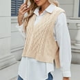 thumbnail image 6 of Goodtrade8 Sweater Women Trendy Knitted Lightweight Sweater Vests Casual V-Neck Solid Color Sleeveless Sweaters for Women Tops, 6 of 6