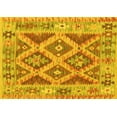 thumbnail image 1 of Ahgly Company Machine Washable Indoor Rectangle Abstract Yellow Contemporary Area Rugs, 5' x 8', 1 of 4