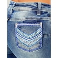 thumbnail image 4 of ROAD MARKINGS Women's Bootcut Jeans with Embroidered Pockets, Light Blue Distressed Denim, Western Style (US, Alpha, Small, Regular, Regular, Light Blue), 4 of 4