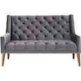 thumbnail image 1 of Modway Peruse Performance Velvet Loveseat in Gray, 1 of 5