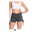 thumbnail image 3 of Pantalones cortos de nido de abeja cintura alta melocotón levantamiento de cadera Push Up gimnasio Fitness parte inferior Yoga pantalones Prendas para la parte inferior del cuerpo Gris METRO Guardurnaity AP018956-02, 3 of 6