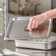 thumbnail image 2 of TrueCraftware- Half Size Solid Stainless Steel Anti-Jamming Steam Pan Cover 24 Gauge- Chafing Anti-Jam Steam Table Pan Lid Catering Metal Food Pan Cover for Restaurant Events Catering, 2 of 5