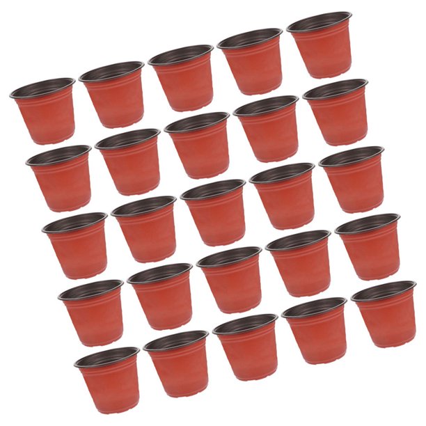 MERRYHAPY 150Ud Macetas De Plástico Marrón Con Orificios De Drenaje Para Plantas Suculentas Y Jardín