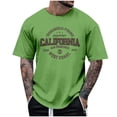 thumbnail image 3 of Men's Summer Casual Letter Print Short Sleeve T Shirt Polyester & Spandex Lightweight Breathable Multiple Sizes, 3 of 3