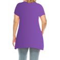 thumbnail image 3 of Women's Plus Size Casual Short Sleeve Round Neck Tunic Tops with Side Pockets, 3 of 6