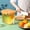 Orange, variant on Small Cold Water Pitcher 2.5L, Plastic Beverage Dispenser for Refrigerator, Compact Jug for Fruit Tea, Lemonade, and Iced Drinks, BPA-Free with Lid
