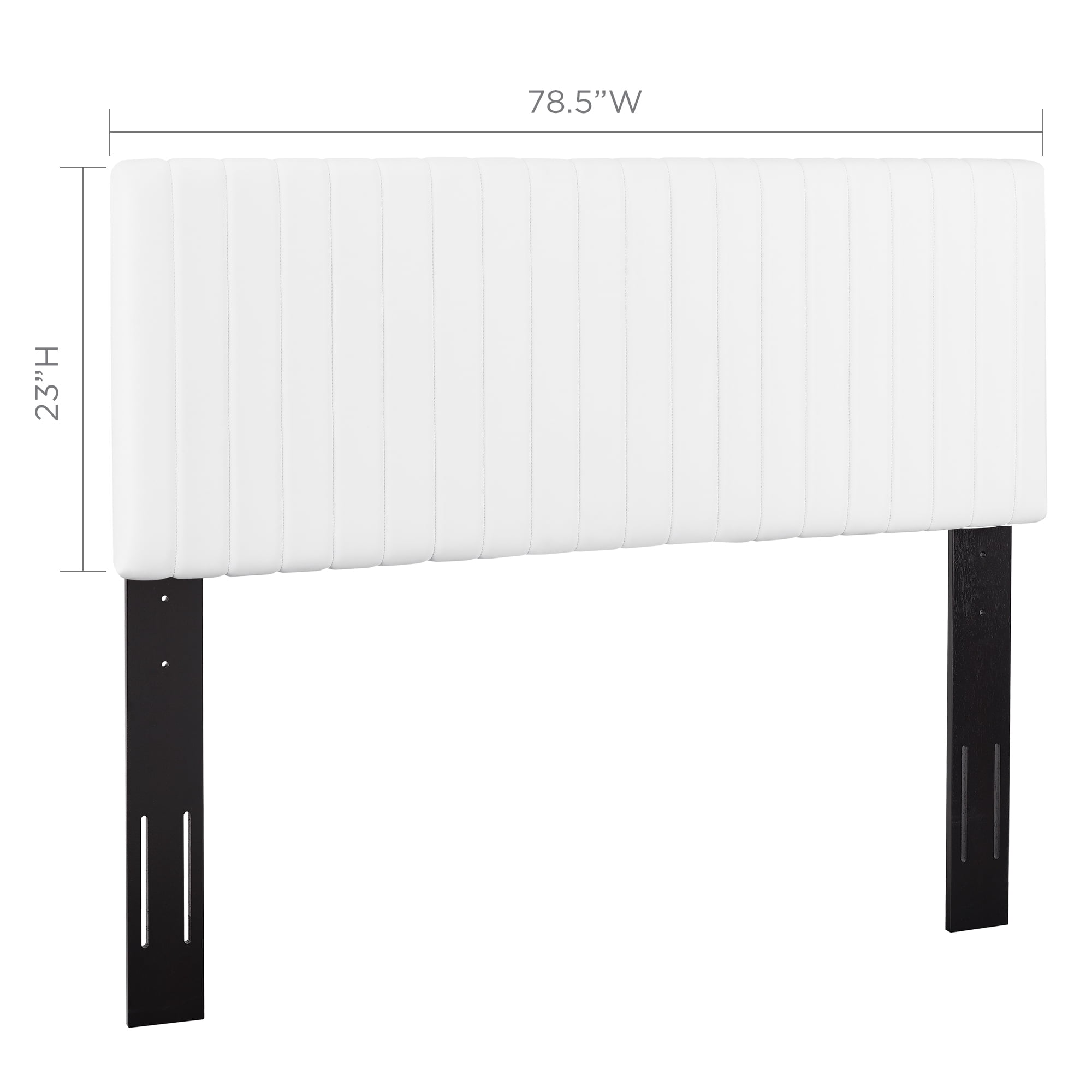 Modway Keira Faux Leather King/California King Headboard in White by Modway