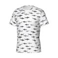 thumbnail image 3 of Rocae Party Shark Cute for Men's Moisture-Wicking Crew Tee - T-Shirt for Sports, Outdoor Activities, and Casual WearSmall, 3 of 9