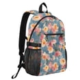thumbnail image 2 of JIALIOU 14" Laptop Backpack Waterproof Airline Approved Stylish Casual Daypack for Travel Business College Work, Vintage Oil Painted Rose, 2 of 8