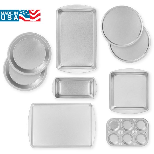 EZ Baker Uncoated Steel Nonstick Bakeware Set, Gray