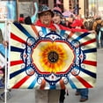 thumbnail image 2 of Bayyon Hippie Sunflower Grommet Flag Banner with Grommets 3x5Feet Man cave Decor, 2 of 6