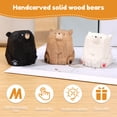 thumbnail image 2 of 3 Pcs Miniature Bear Statues Bear Statue Figurine Decorative Ornaments Hand Carved Bear Sculpture Decorative for Shelf Desk Office Perfect for Colleagues Friends and Kids, 2 of 7