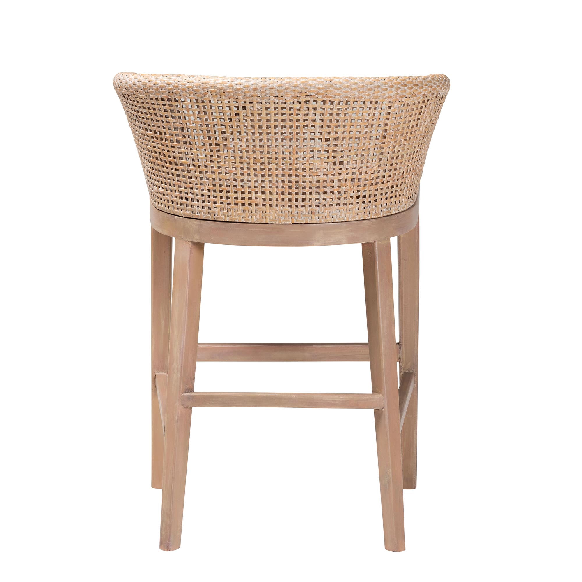 bali & pari Papua Boho Counter Stool, One Size, Antique white washed