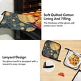 thumbnail image 4 of Stars Planet Sun 5 Pcs Kitchen Set Heat Resistant Oven Mitts and Non-Slip Pot Holders with Adjustable Cooking Apron, 4 of 6