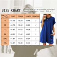 thumbnail image 5 of TEMOFON T Shirt Dresses for Women Summer Casual Sundress Loose Swing Blouse Tunic Crew Neck Short Sleeve Tops Pocket Basic Dress Dressy Womens Clothes Solid Color Blue Size XL, 5 of 8