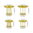 thumbnail image 2 of 4 PCS Gold Round Metal Flower Stands, Flower Pot Stands with Large Base (7.87in and 5.91in), Metal Potted Plant Stands, Gold Vases for Centerpieces Wedding, Metal Flower Vase for Home Event Party, 2 of 7