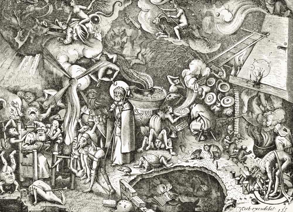 The Sabbath St James The Elder Combating The Diabolical Enchantments Of A Magician Engraved In The 16Th Century By Cock After A Composition By Breughel The Elder From Science And Literature In The Mid