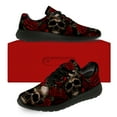 thumbnail image 3 of Uminder Mens Running Shoes Flower Skull Sneakers Black Shoes Size 11.5, 3 of 5