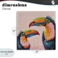 thumbnail image 4 of Stupell Industries Eclectic Tropical Toucan Paradise Canvas Art, 17 x 17, by Lucia Stewart, 4 of 8