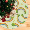 thumbnail image 5 of Coolnut St Patrick's Day Tree Skirt Home Decoration Large Round Shamrocks Christmas Tree Skirt for Holiday Party Home Christmas Day Ornaments,35.4", 5 of 6