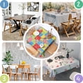 thumbnail image 4 of Pioneer Flower Floral Print Pattern Square Tablecloth, Waterproof Wipeable Spillproof Washable Table Cover for Home Kitchen Party Decor, 52"x52", 4 of 6